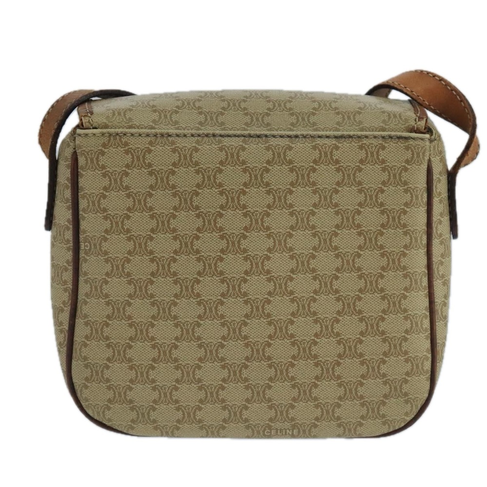 CELINE Macadam Canvas Shoulder Bag Beige Auth 104069 - Picture 2 of 16